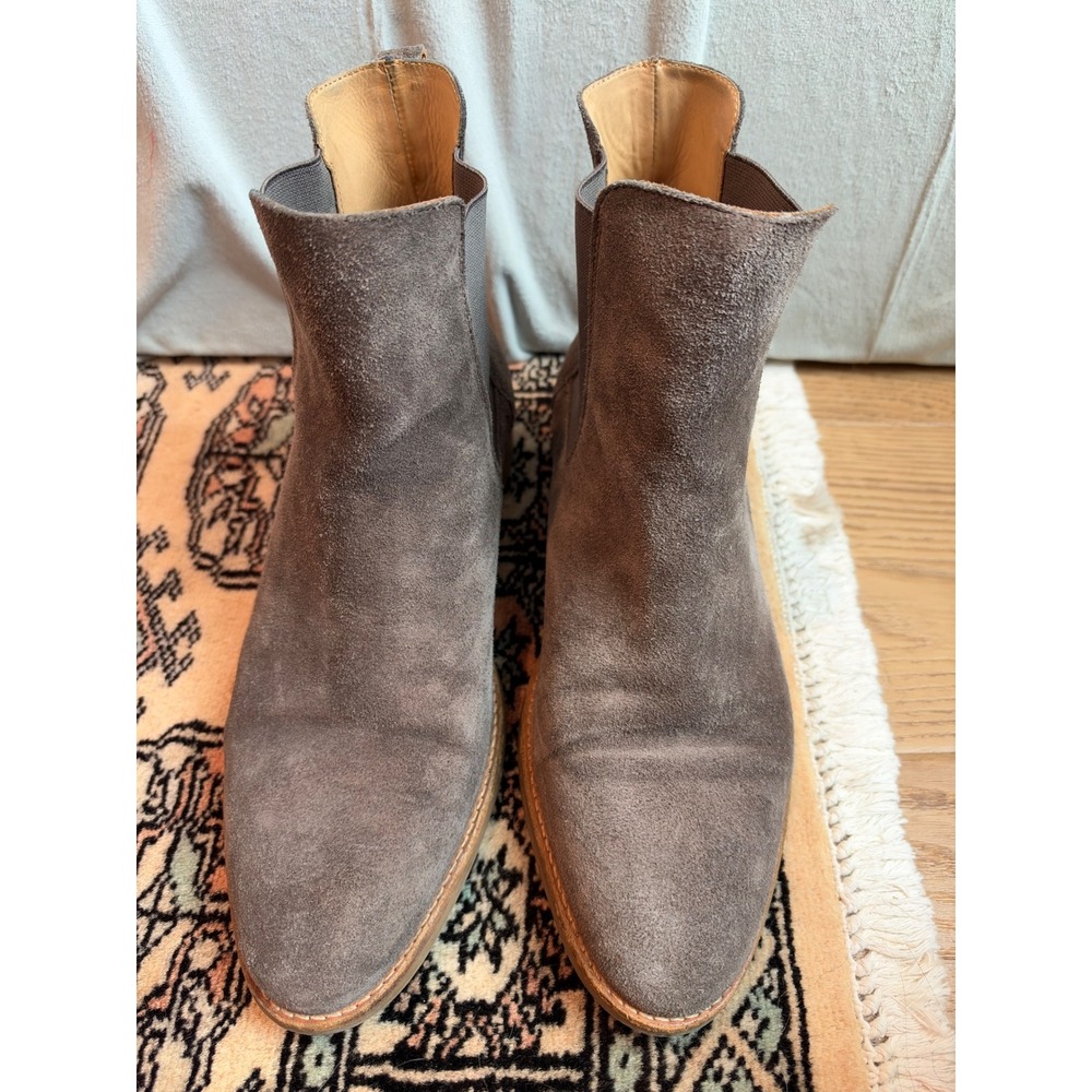COS Suede Chelsea Boots Women 41 Grey Taupe Fall Leather Portugal Old Money